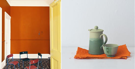 10 Interieur Tips - Luxe Interieurs in Lentesferen - Farrow & Ball Verf Kleuren Oranje, Geel en Groen LEES MEER... (Foto Perscentrum Wonen op DroomHome.nl) 10 Interieur Tips - Luxe Interieurs in Lentesferen - Farrow & Ball Verf Kleuren Oranje, Geel en Groen LEES MEER... (Foto Perscentrum Wonen op DroomHome.nl)