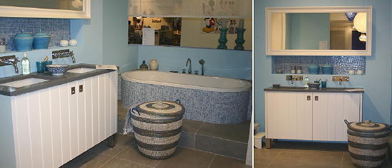 Ariadne at Home Blauw - Wit Kleur & Interieur Woonbeurs Foto's - Ariadne Badkamer, Badmeubels en badkameraccessoires in Wit, Blauw en Grijs i.s.m. Ben Sanitair & Tegels LEES MEER... (Foto DroomHome.nl) Ariadne at Home Blauw - Wit Kleur & Interieur Woonbeurs Foto's - Ariadne Badkamer, Badmeubels en badkameraccessoires in Wit, Blauw en Grijs i.s.m. Ben Sanitair & Tegels LEES MEER... (Foto DroomHome.nl)