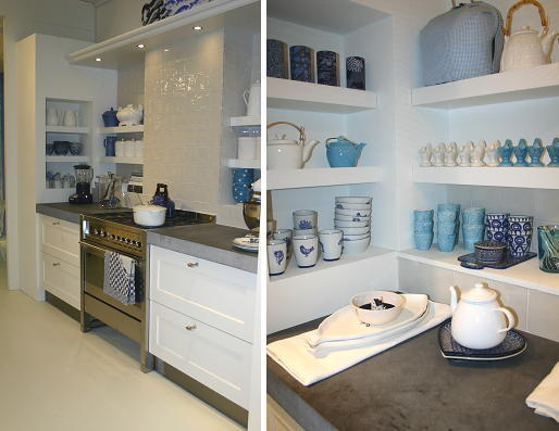 Ariadne at Home Blauw - Wit Kleur & Interieur Woonbeurs Foto's - Ariadne keuken Ontwerp en Keukenaccessoires LEES MEER... (Foto DroomHome.nl) Ariadne at Home Blauw - Wit Kleur & Interieur Woonbeurs Foto's - Ariadne keuken Ontwerp en Keukenaccessoires LEES MEER... (Foto DroomHome.nl)