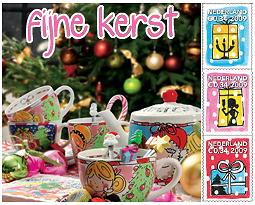 Blond Amsterdam Kerst Servies & Kerstzegels en Blond Amsterdam Decemberzegels van TNT & V&D, DroomHome.nl