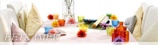 Esprit Home Woonaccessoires als Esprit Kussens, Tafellopers en Kaarsen voor in de Eetkamer LEES MEER... (Foto Esprit op DroomHome.nl)