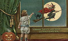 Halloween Traditie van Vroeger Heksen, Pompoen, zwarte kat, kinderen DroomHome Halloween Traditie van Vroeger Heksen, Pompoen, zwarte kat, kinderen DroomHome