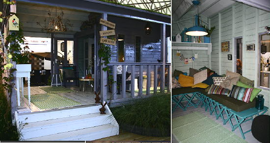 Tuinbladen Terras & Tuin Trends 2012 op de Woonbeurs Amsterdam LEES MEER  (Foto DroomHome Home and Garden Tuinhuis)