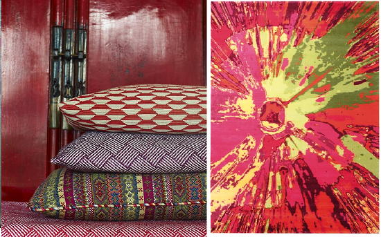 Kleur & Interieur - Knalkleuren en Powerprints - Esprit Kleed en Etnische Patronen en Stoffen Kussens van Pierre Frey LEES MEER... (Foto Perscentrum Wonen op DroomHome.nl) Kleur & Interieur - Knalkleuren en Powerprints - Esprit Kleed en Etnische Patronen en Stoffen Kussens van Pierre Frey LEES MEER... (Foto Perscentrum Wonen op DroomHome.nl)