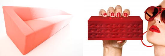 Milaan Trends 2011 - Kleurrijk & Speels Interieur op Salone del Mobile 2011 - Blur Sofa van Marc Thorpe voor Moroso en Jawbone en Yves B�har ontwierpen Jambox Luidspreker en Speakerphone LEES MEER... (Foto Perscentrum Wonen  op DroomHome.nl)