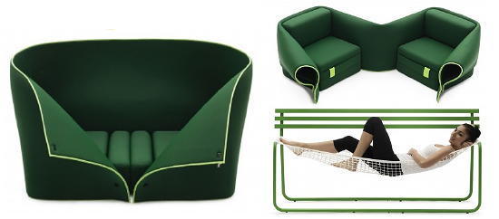 Milaan Trends 2011 - Kleurrijk & Speels Interieur op Salone del Mobile 2011 - Sosia Meubel Object en Hangmat Buitenbank van Campeggi LEES MEER... (Foto Perscentrum Wonen  op DroomHome.nl)