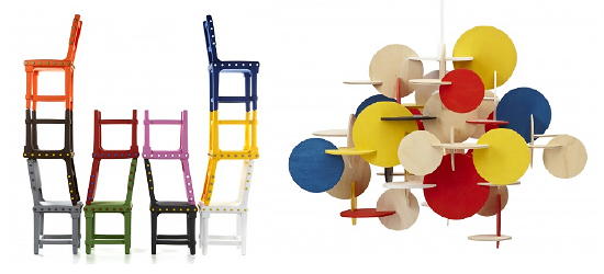 Milaan Trends 2011 - Kleurrijk & Speels Interieur op Salone del Mobile 2011 - Gothic Chair van Studio Job voor Moooi en de Bau Hanglamp Vibeke Fonnesberg Schmidt voor Normann Copenhagen LEES MEER... (Foto Perscentrum Wonen  op DroomHome.nl)