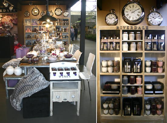 Nieuwste Riverdale Collectie 2012 - Winter Riverdale Woonaccessoires The Classic Lounge Eetkamertafel Vol met Riverdale Servies, Glazen, Stolpen,Bestek, Riverdale Wijnrek, Manden en Plaids & Kast Vol met Riverdale Kaarsen en Geurskaarsen LEES MEER... (Foto DroomHome Riverdale at Woonbeurs Amsterdam)