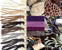 Kleurstalen Naturel & Paars Tinten Scrapboek DroomHome Wonen