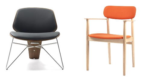 Stoelen & Banken 2011 Trends - Living & Lounging - Lilly Soft Stoel van Harvink & Naoto Fukasawa Eetkamerstoel voor Thonet (Foto Perscentrum Wonen) op DroomHome.nl