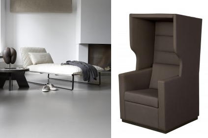 Stoelen & Banken 2011 Trends - Living & Lounging - Kekke chaise longue van Piet Boon &  Fauteuil Tank van Palau  (Foto Perscentrum Wonen) op DroomHome.nl