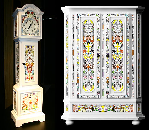 Studio Job Design in Milan Design Week - Studio Job Altdeutsche Meubels - Altdeutsche Grand Father Clock & Cupboard, Staande Klok & Servieskast LEES MEER... (Foto Studio Job Altdeutsche Meubel Collectie op Salone del Mobile door DroomHome.nl) Studio Job Design in Milan Design Week - Studio Job Altdeutsche Meubels - Altdeutsche Grand Father Clock & Cupboard, Staande Klok & Servieskast LEES MEER... (Foto Studio Job Altdeutsche Meubel Collectie op Salone del Mobile door DroomHome.nl)