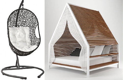 Design Tuinmeubelen - De Tuin als Buitenkamer - Design Klassiekers: Patricia Urquiola Kettal Cottage Hut & Kwantum Schommelstoel - Meer Tuinmeubelen... (Foto Perscentrum Wonen op DroomHome.nl) Design Tuinmeubelen - De Tuin als Buitenkamer - Design Klassiekers: Patricia Urquiola Kettal Cottage Hut & Kwantum Schommelstoel - Meer Tuinmeubelen... (Foto Perscentrum Wonen op DroomHome.nl)