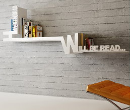 Typografie Boekenplank - Typographic Bookshelf van Design Studio Meb Rure (Foto Design Studio Meb Rure  op droomHome.nl)